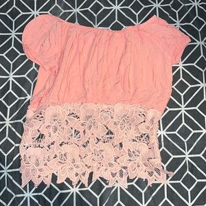 Off shoulder crop top